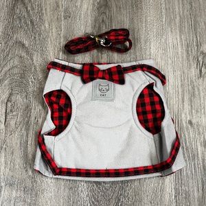 Adjustable Breathable Elegant British Style Jacket Cat Harness With Leash Collar